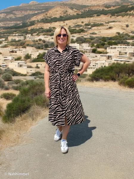 Viskose Animalprint Altrosa/Schwarz Zebra  by Swafing